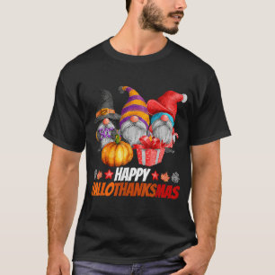 Happy Hallothanksmas My Gnomies Cute Gnomes family T-Shirt