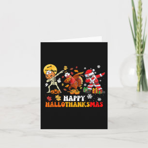 Happy Hallothanksmas Nurse Halloween Thanksgiving Card
