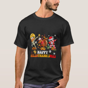 Happy Hallothanksmas Nurse Halloween Thanksgiving T-Shirt