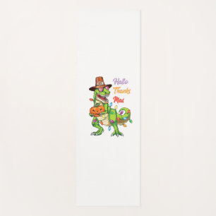 Happy Hallothanksmas T Rex Halloween Thanksgiving Yoga Mat