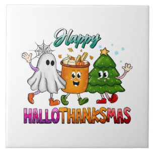 Happy Hallothanksmas Tile