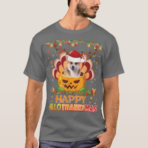 Happy Hallothanksmas Welsh Corgi Dog Halloween Tha T-Shirt