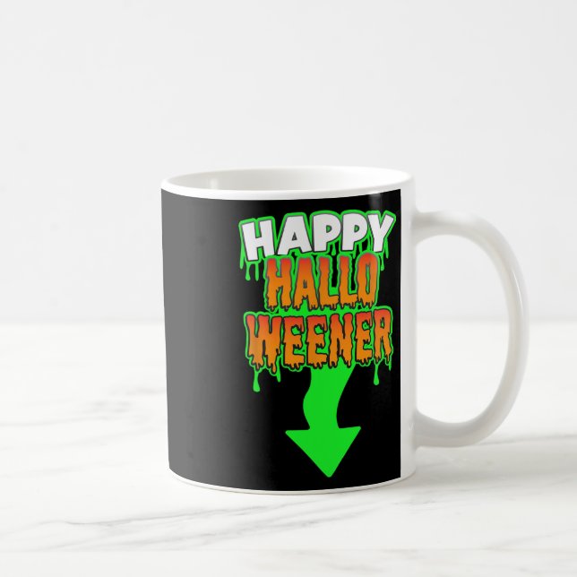 Happy Hallow Weener Funny Halloween Gift  Coffee Mug (Right)