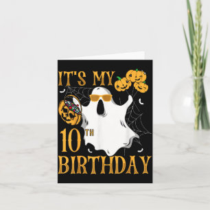 Happy Halloween 10th Birthday Funny 10 Years Old Card