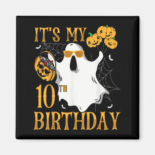 Happy Halloween 10th Birthday Funny 10 Years Old Magnet
