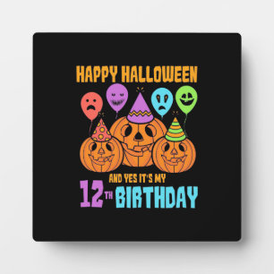 Happy Halloween 12th Birthday Plaque
