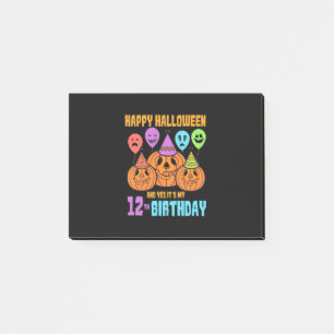 Happy Halloween 12th Birthday Post-it Notes