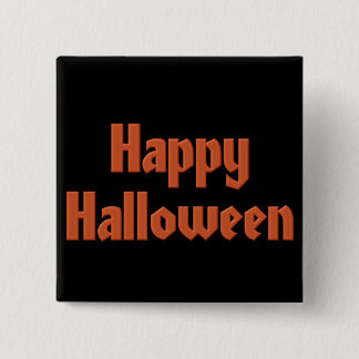 Happy Halloween 15 Cm Square Badge