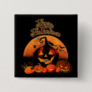 Happy Halloween 15 Cm Square Badge