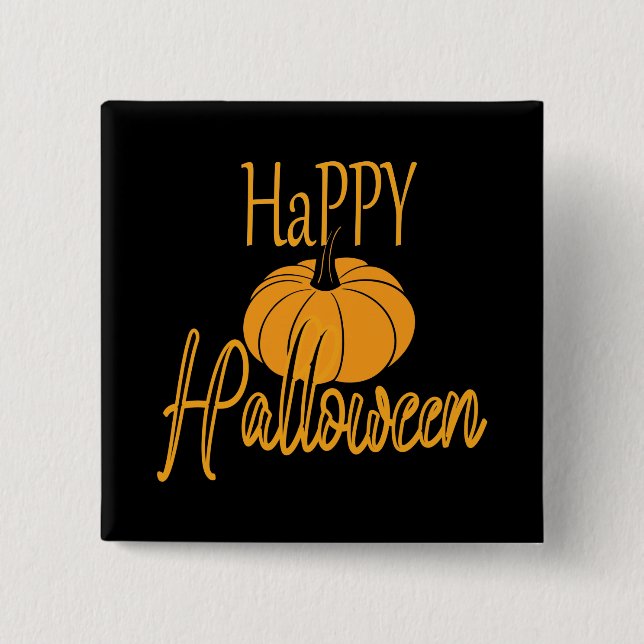 Happy Halloween 15 Cm Square Badge (Front)