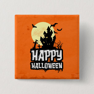 Happy Halloween 15 Cm Square Badge