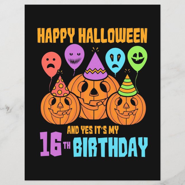 Happy Halloween 16th Birthday (Front)