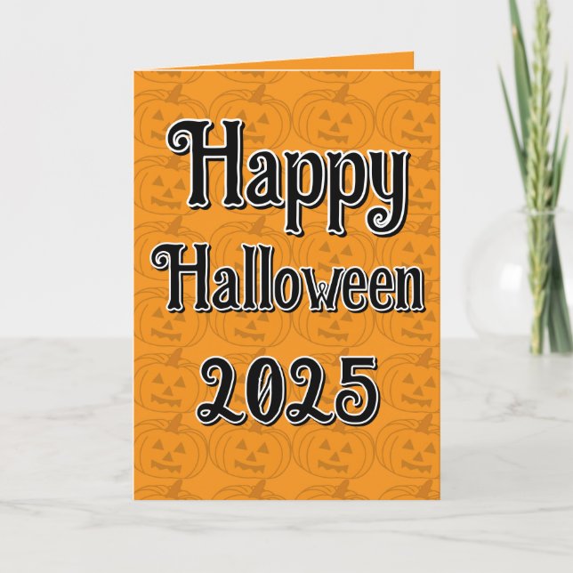 Happy Halloween 2025 gift greeting card (Front)
