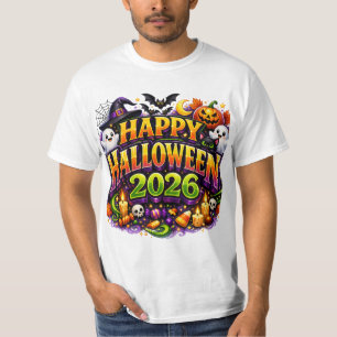 Happy Halloween 2026 Spooky Party Design Fun T-Shirt