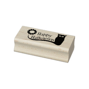 Happy Halloween 2 silhouette art stamp