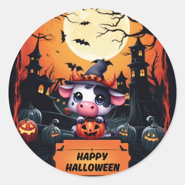 HAPPY HALLOWEEN 31 CLASSIC ROUND STICKER (Front)