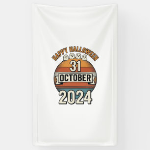 Happy Halloween 31 October Vintage Ghost Design_1 Banner