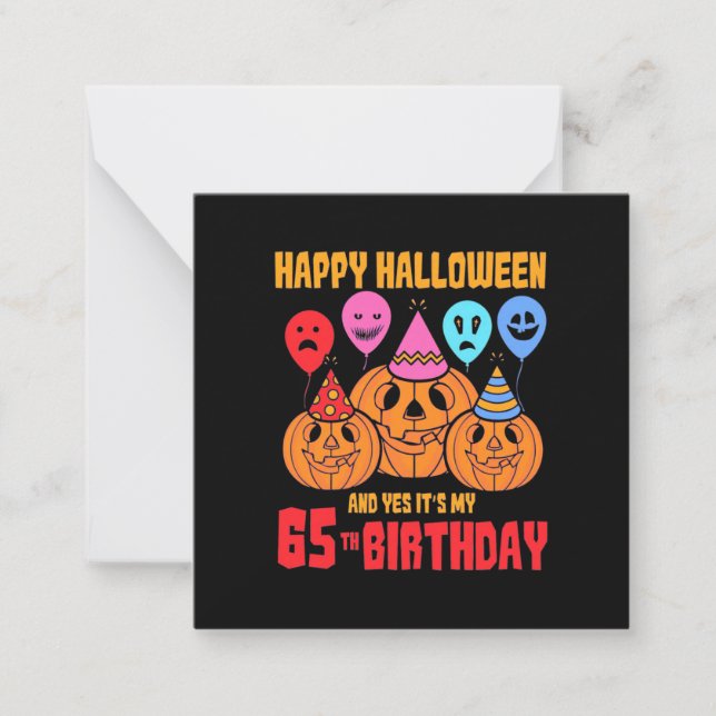 Happy Halloween 65th Birthday Card (Front)