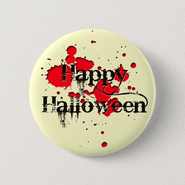 happy halloween 6 cm round badge (Front)