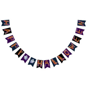 Happy Halloween Abstract Lettering Bunting