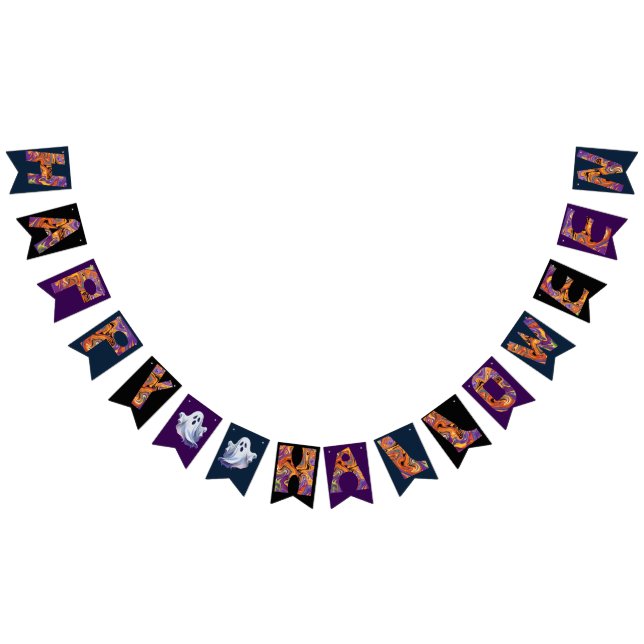 Happy Halloween Abstract Lettering Bunting (All)