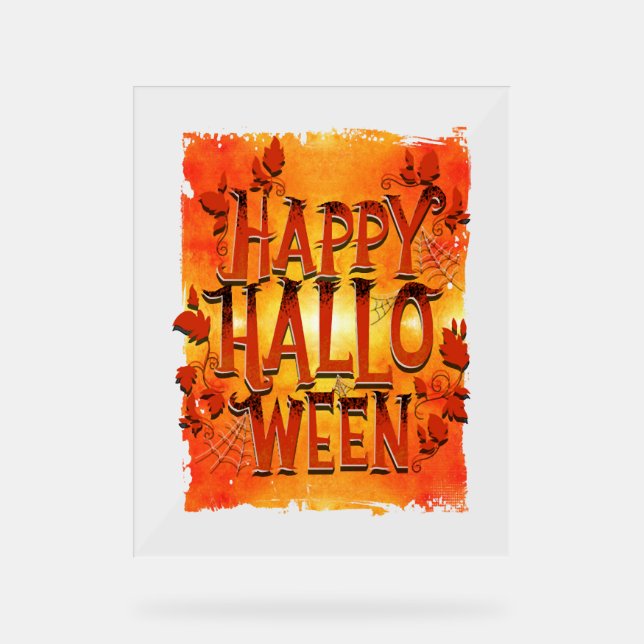 Happy Halloween                              Acrylic Sign (Front)