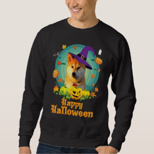 Happy Halloween Akita Inu Dog Witch Pumpkin Ghost Sweatshirt