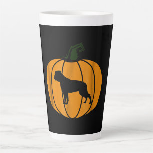 Happy Halloween American Bulldog Pumpkin Dog Latte Mug
