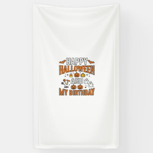 Happy Halloween And My Birthday Vintage Design_1 Banner