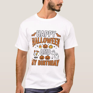 Happy Halloween And My Birthday Vintage Design_1 T-Shirt