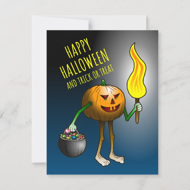 Happy Halloween and Trick or Treat Card (Front)