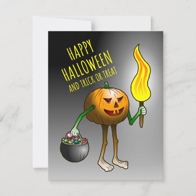 Happy Halloween and Trick or Treat Card (Front)