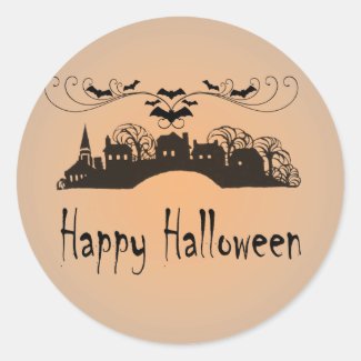 Happy Halloween Art Gifts Classic Round Sticker