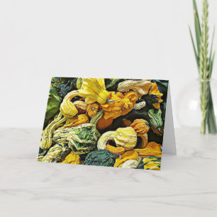 Happy Halloween Autumn Blessings Pumpkins Card