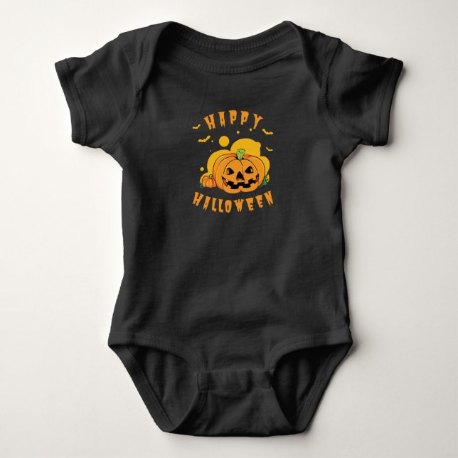 Happy Halloween Baby Bodysuit (Front)