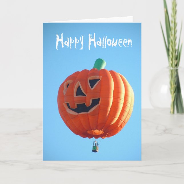 Happy Halloween Balloon Card (Front)
