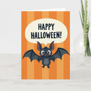 Happy Halloween Bat Card