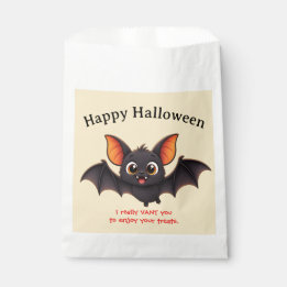 Happy Halloween Bat Custom Favour Bags