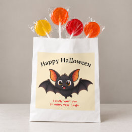 Happy Halloween Bat Custom Favour Bags