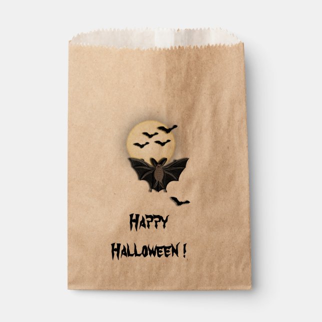 Happy Halloween Bat Favour Bags (Front)