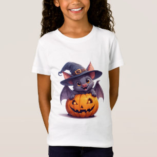 Happy Halloween Bat Holding Pumpkin 🎃 T-Shirt