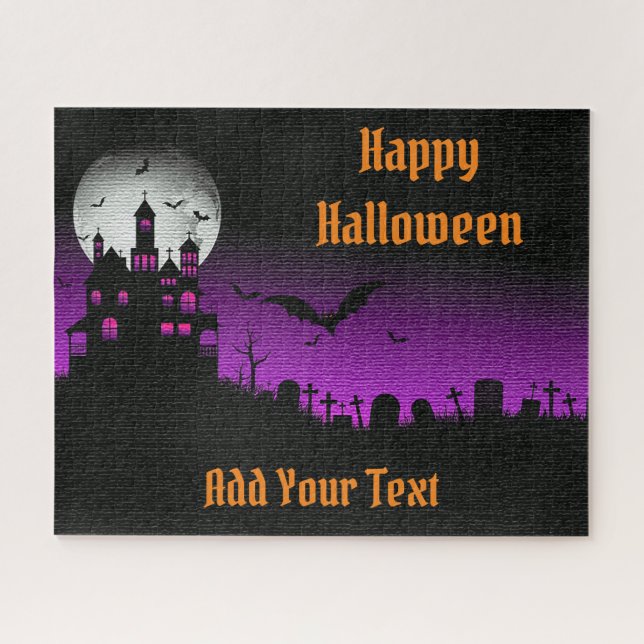 Happy Halloween Bat Jigsaw Puzzle (Horizontal)