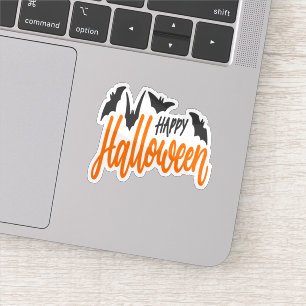 Happy halloween bat sticker 