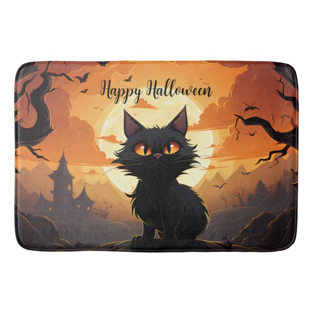 Happy Halloween Bath Mat (Front)