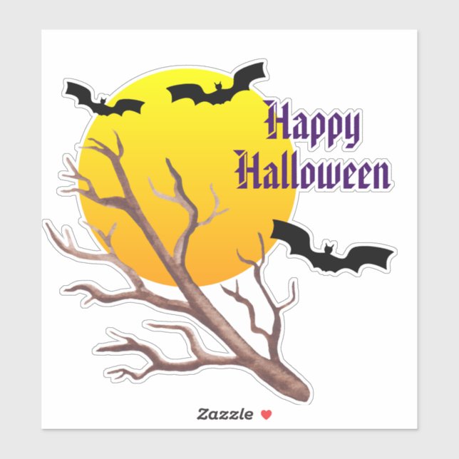 Happy Halloween Bats And The Moon (Sheet)