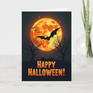 Happy Halloween Bats Card