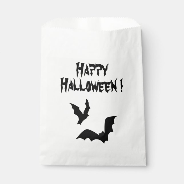 Happy Halloween Bats Favour Bag (Front)