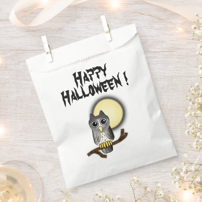 Happy Halloween Bats Favour Bags (Clipped)