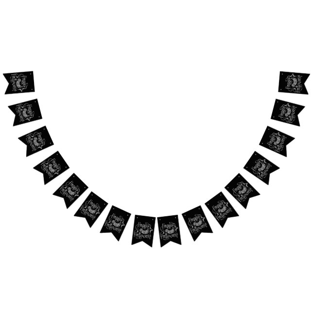 Happy Halloween bats  jack o lantern Bunting (All)