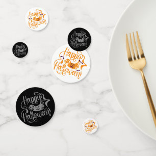 Happy Halloween bats jack o lantern Confetti